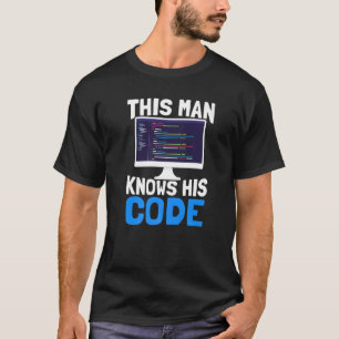 Camiseta Mens This Man Sabe Seu Software De Programador De