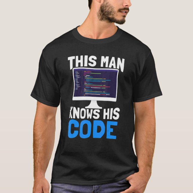 Camiseta Mens This Man Sabe Seu Software De Programador De  (Frente)