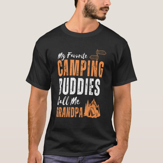Camiseta Mens This My Favorite Camping Buddies Call Me Gran (Frente)