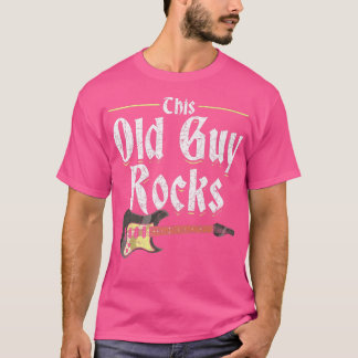 Camiseta Mens This Old Cara Rocks Guitarista Mu