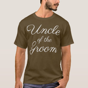 Camiseta Mens Tio da Fonte de Script Branco do Groom