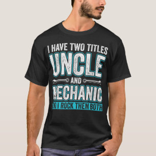 Camiseta Mens Tio e Mecânico de Garagem Engraçada