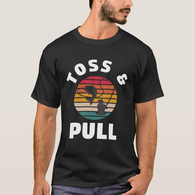 Camiseta Mens Toss And Pull  Fishing  4 (Frente)