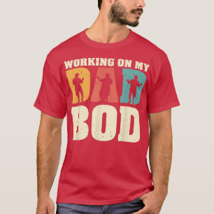 Camiseta Mens trabalhando no meu Pai de PAI Padre Funny Fat