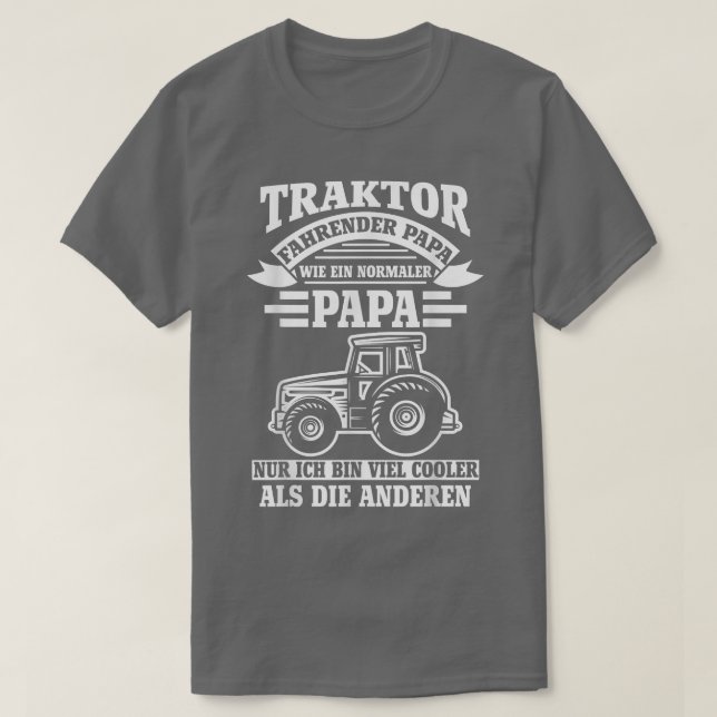 Camiseta Mens Traktor Fahrender papa wik normaler papa Fami (Frente do Design)