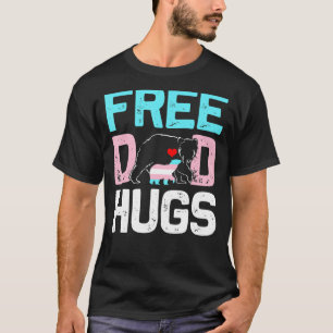 Camiseta Mens Trans Bear Free Pai Hugs Proud Ally Pai Tra