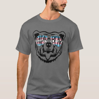 Camiseta Mens Trans Papa Urso Orgulhoso Pai Ally Transgende