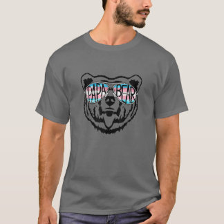 Camiseta Mens Trans Papa Urso Orgulhoso Pai Ally Transgende