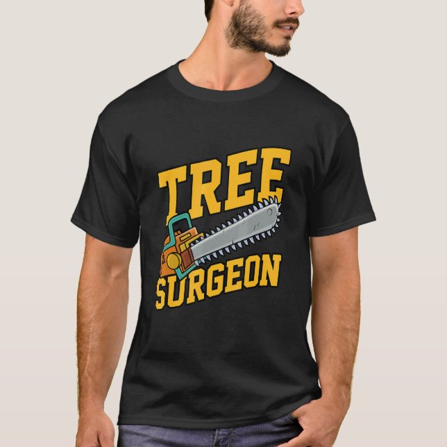 Camiseta Mens Tree Surgeon Working Crafting Handyman Mechan (Frente)