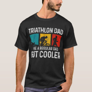 Camiseta Mens Triathlon Pai Como Um Pai Regular Mas Mais Fr
