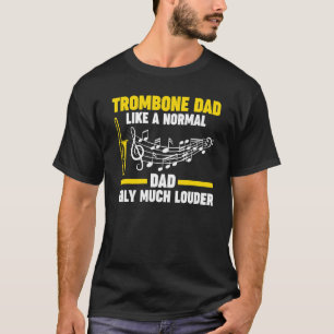 Camiseta Mens trombone pai como um musical de trombone norm