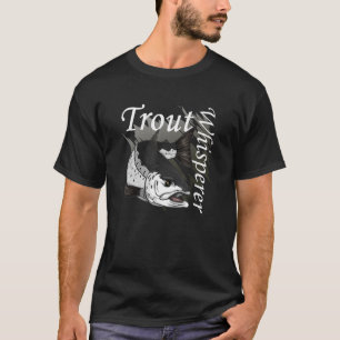 Camiseta Mens Trout Whisperer Quota Voo Trabalho de arte