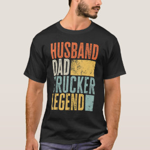 Camiseta Mens Trucker Marido Pai Legendário Padre Best Tru