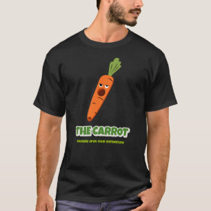 Camiseta Mens TShirt Negra "A cenoura franze" citação eng