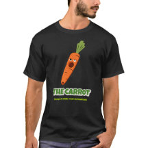 Mens TShirt Negra "A cenoura franze" citação engra