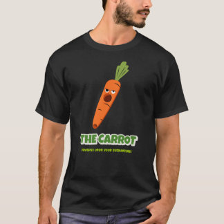 Camiseta Mens TShirt Negra "A cenoura franze" citação engra