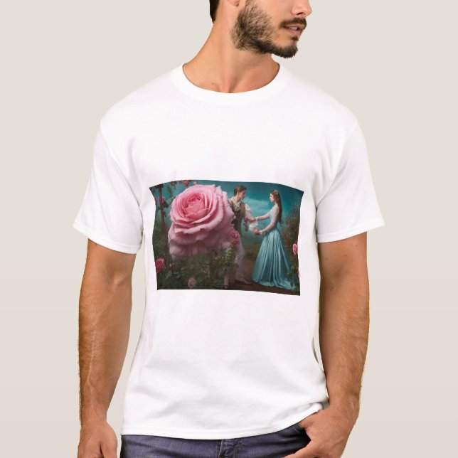 Camiseta mens tshirt romântica (Frente)