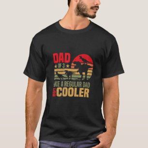 Camiseta Mens Tyrannosaurus Rex Dinossaur Pai De 3 Crianças