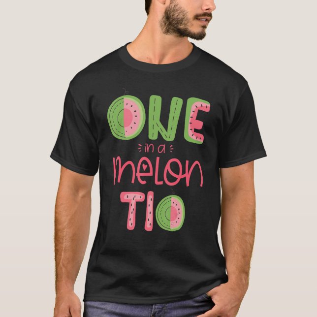 Camiseta Mens Um Em Um Melão Tio Cute Watermelon Primeiro N (Frente)