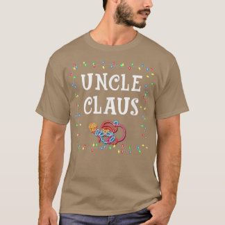 Camiseta Mens Uncle Claus Santa Christmas Lights Xmas Famil