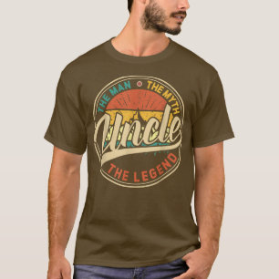 Camiseta Mens Uncle The Man The Myth The Legend Fathers Day