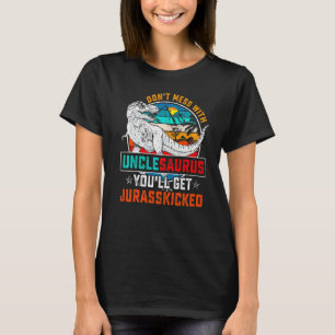 Camiseta Mens Unclesaurus Dinossaur Rex Vintage Da Pai