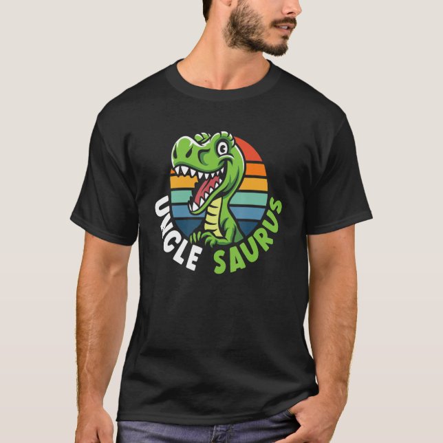 Camiseta Mens Unclesaurus Tio Saurus Rex Dinosaur Matchin (Frente)
