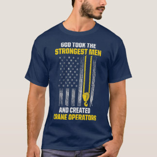 Camiseta Mens US Flag Crane Operator Strest Men (Homens Mai