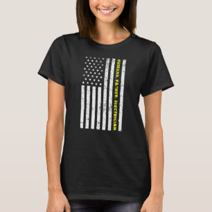 Camiseta Mens Us Flag Elétrico Marido Padre