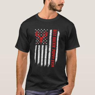 Camiseta Mens USA Sinalizador Best Buckin Poppy Ever Deer H