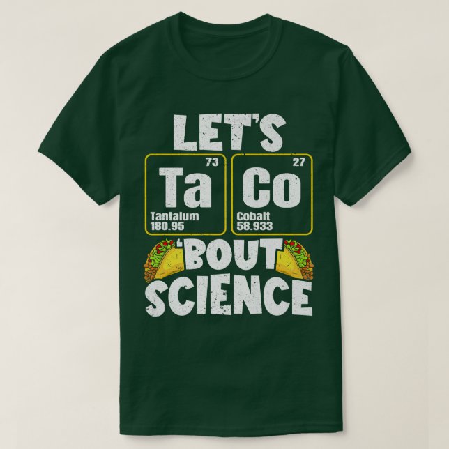 Camiseta Mens Vamos Taco 'Bout Science Premium (Frente do Design)