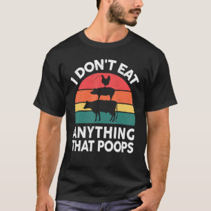 Camiseta Mens Vegan-Shirt Não Comem Nada Veganismo De Poop 