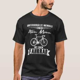 Camiseta Mens Velho com Ciclista Legal Bicicleta Biker Gran