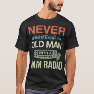 Camiseta Mens Velho Com Rádio Ham Antena Ham, Órfega