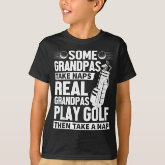 Camiseta Mens Verdadeiros Jogam Golf Engraçado Golf Vovô Gi