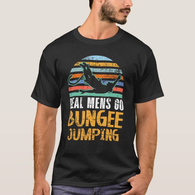 Camiseta Mens Verdadeiros Vão Parar de Saltar Thrill Seeker (Frente)