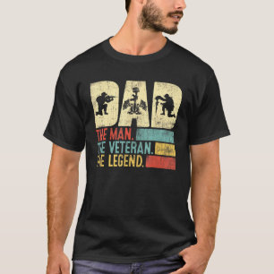 Camiseta Mens Veteran Pai O Homem A Legenda Gun Rights Pro