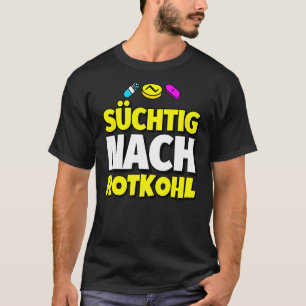 Camiseta Mens Viciados Em Couve Vermelha