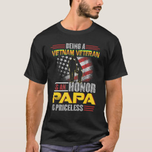 Camiseta Mens Vietnam Veterano Papa Para Pai Em Veteran Da
