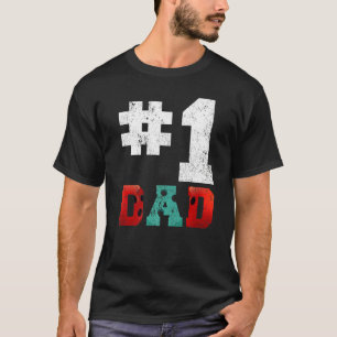 Camiseta Mens Vintage 1 Pai Número Um Pai Boliche Pai