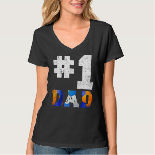 Camiseta Mens Vintage 1 Pai Número Um Pai De Andebol Pai