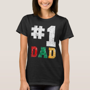 Camiseta Mens Vintage 1 Pai Número Um Pai de Bocce D Pai