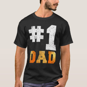 Camiseta Mens Vintage 1 Pai Número Um Tênis Mesa Pai Gordur
