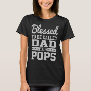 Camiseta Mens Vintage Abençoados Como Pai E Gordura Pop
