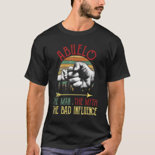 Camiseta Mens Vintage Abuelo O Homem Mora Má Influência Gor
