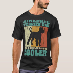 Camiseta Mens Vintage Airedale Terrier Pai Como Um D Regula