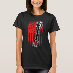 Camiseta Mens Vintage American Flag Pistola Musculoso Car M