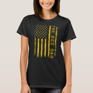 Camiseta Mens Vintage Bebê Americana Bandeira Da Abelha Pai
