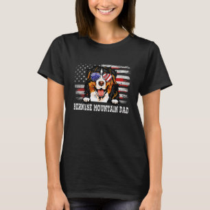Camiseta Mens Vintage Bernese Mountain Pai American Flag Fa