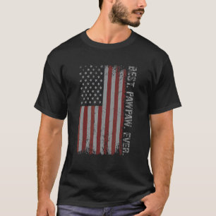 Camiseta Mens Vintage Best Pawpaw Ever American Flag Padre